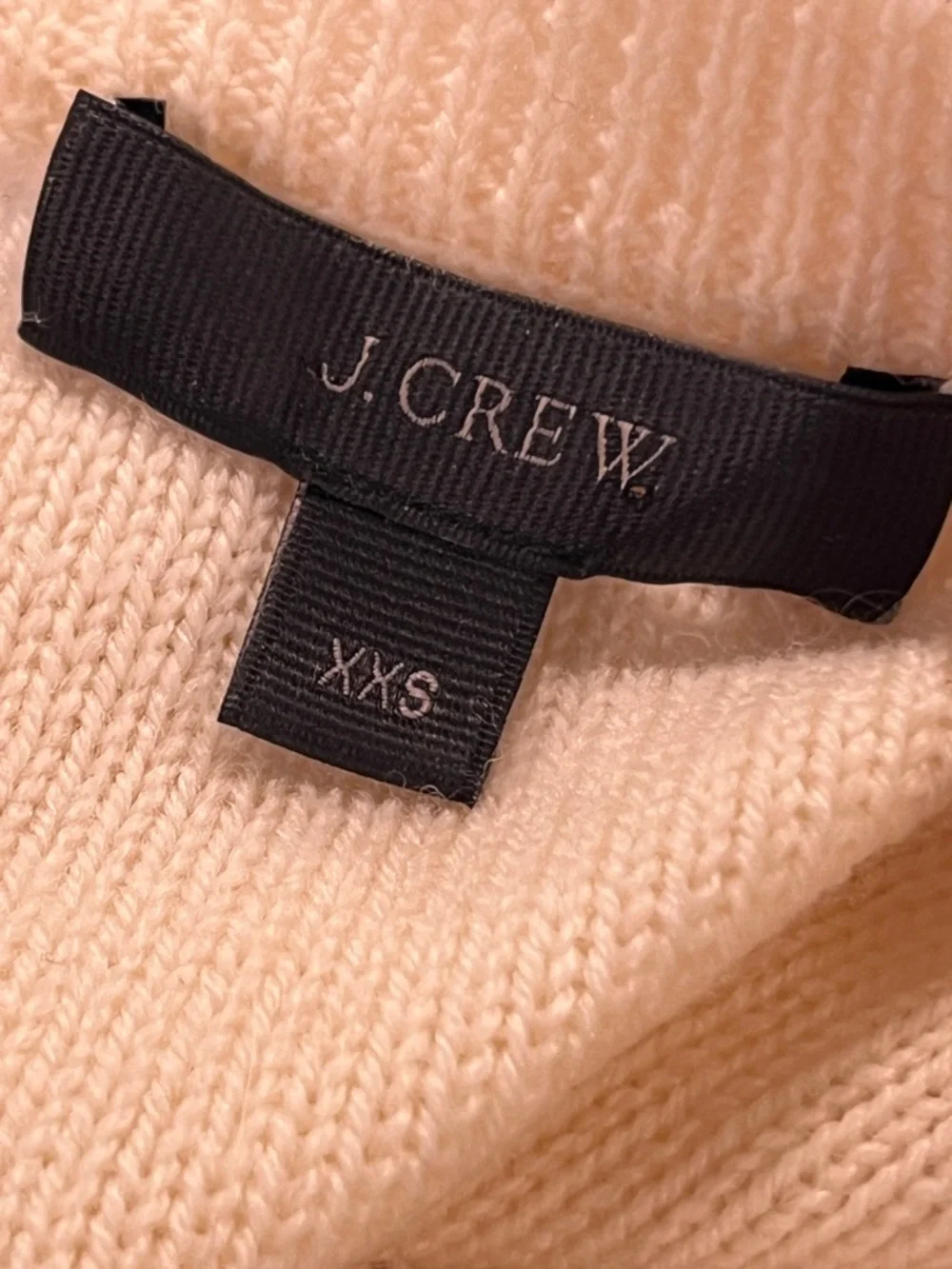 J. Crew merino‎ wool Cream Cable Knit Sweater size XXS